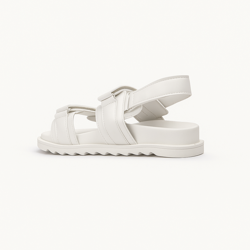 Achilles | Nova Velcro Sandal - White
