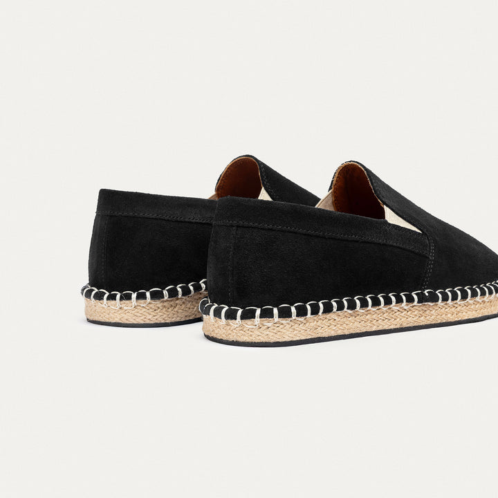 Achilles | Men's Espadrille Suede Edition - Black