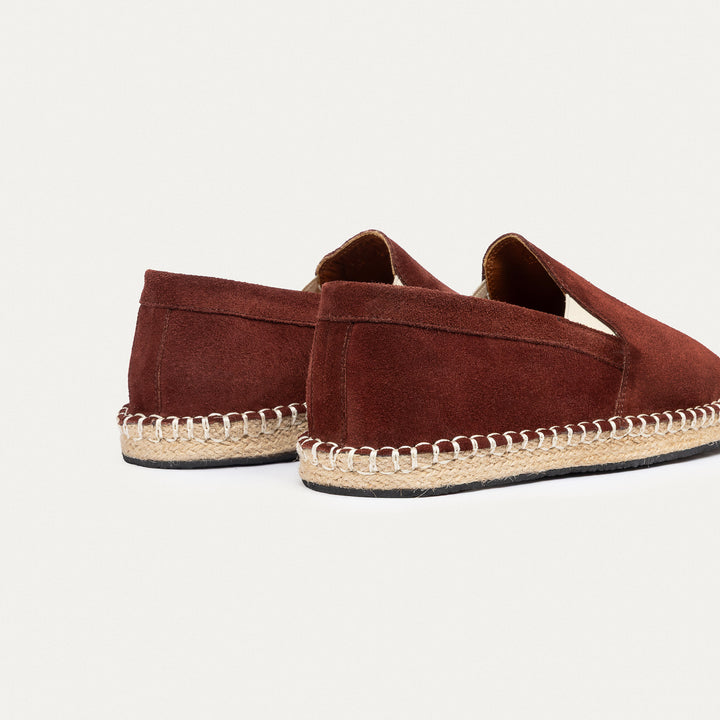 Achilles | Men's Espadrille Suede Edition - Oxblood