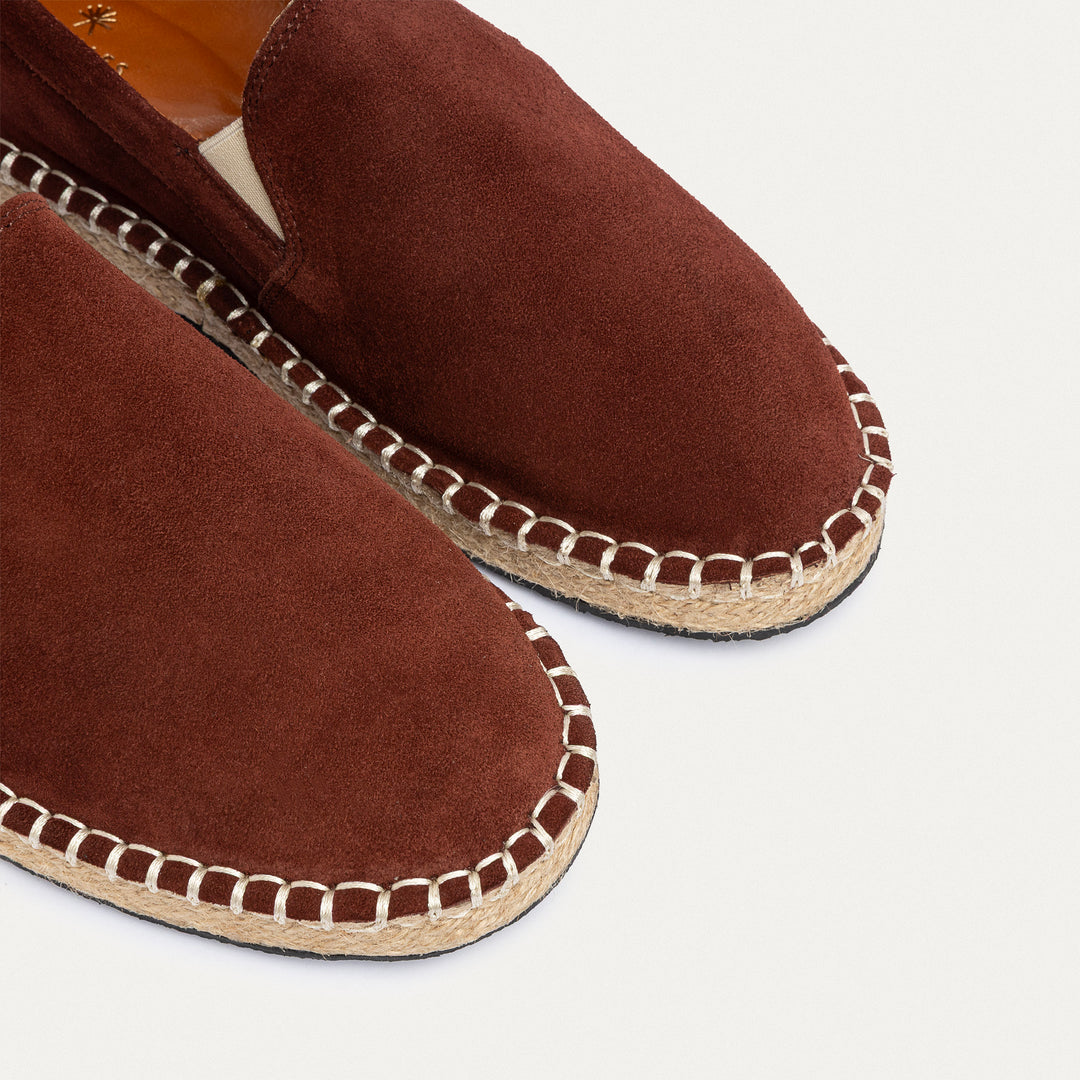 Achilles | Men's Espadrille Suede Edition - Oxblood