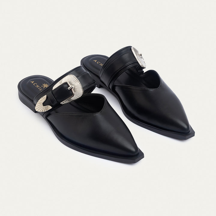 Achilles | Celeste buckle Mules - Black