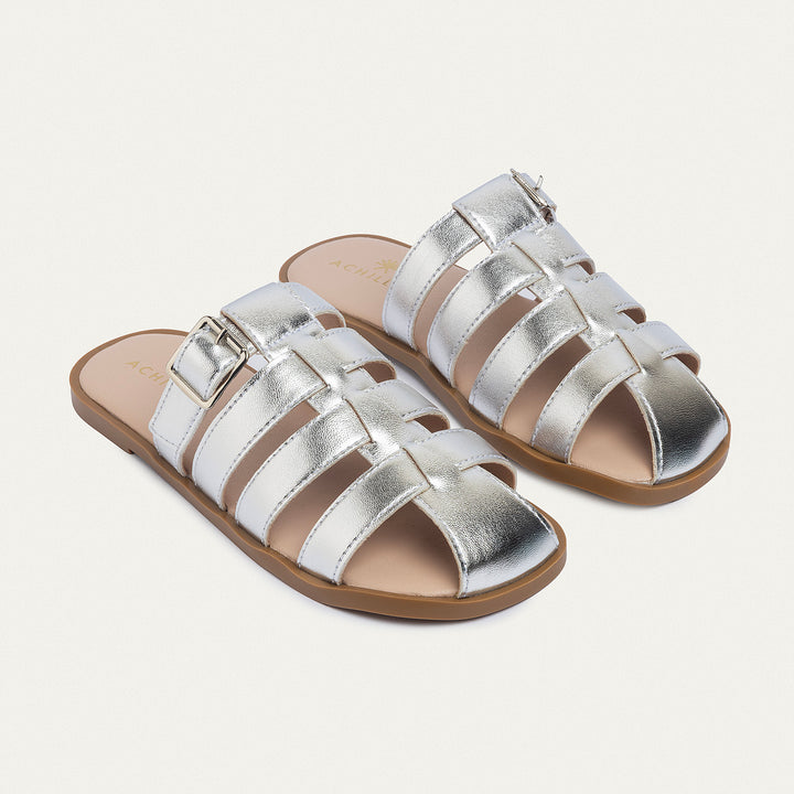 Achilles | Women Coastal Slides - Silver