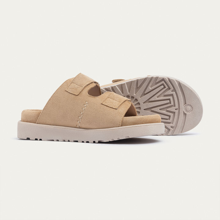 Achilles | CloudStep Double Hook & Loop Slides - Beige