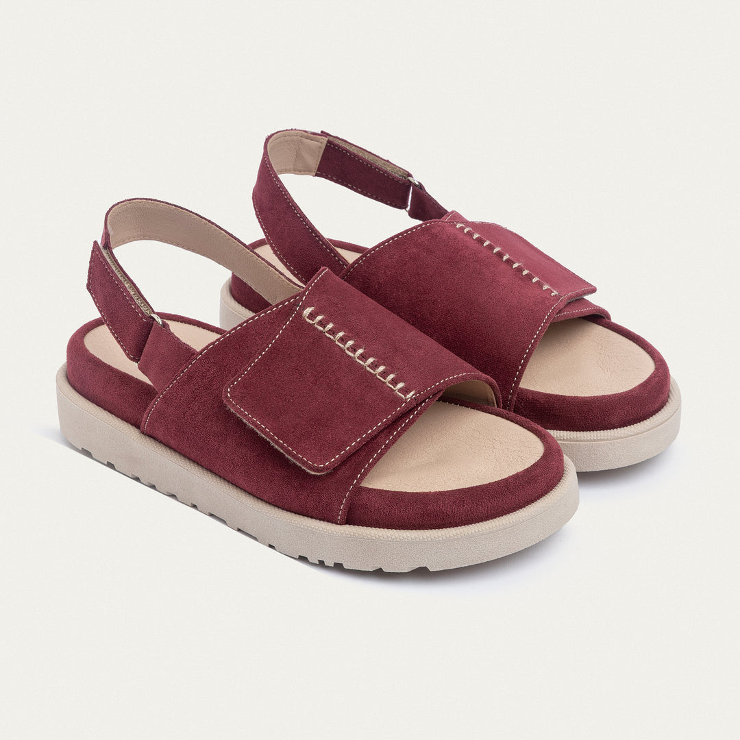 Achilles | CloudStep Serene Sandals - Maroon