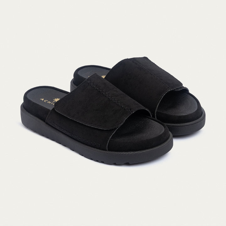 Achilles | CloudStep Stitch Slides - Black