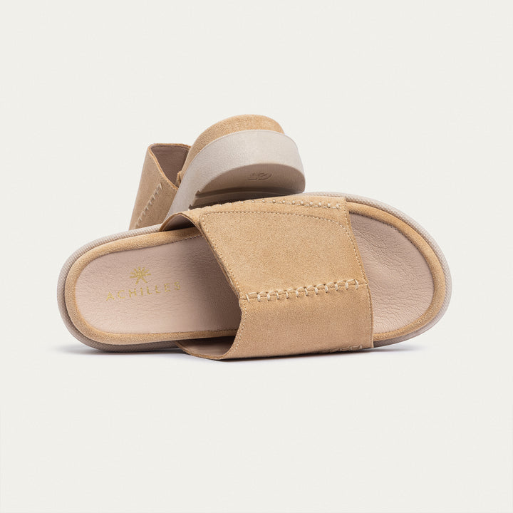 Achilles | CloudStep Stitch Slides - Beige
