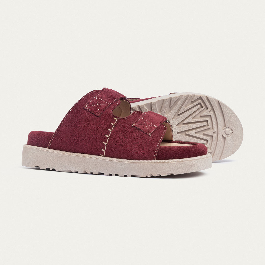 Achilles | CloudStep Double Hook & Loop Slides - Maroon