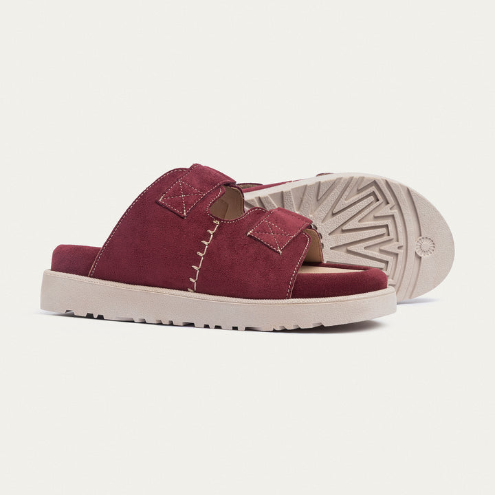 Achilles | CloudStep Double Hook & Loop Slides - Maroon