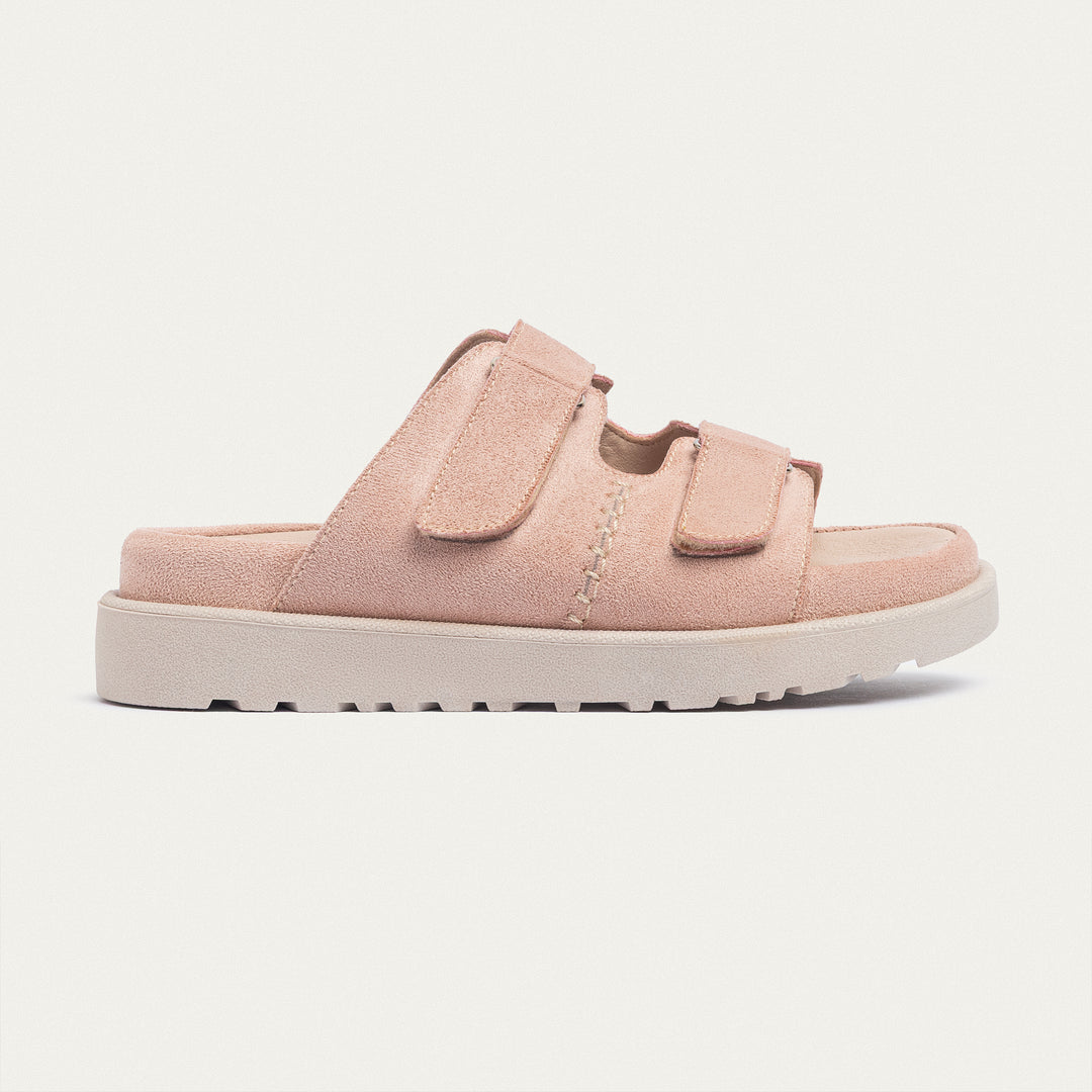 Achilles | CloudStep Double Hook & Loop Slides - Light pink