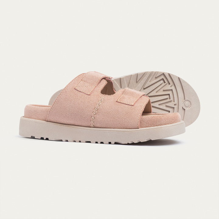 Achilles | CloudStep Double Hook & Loop Slides - Light pink