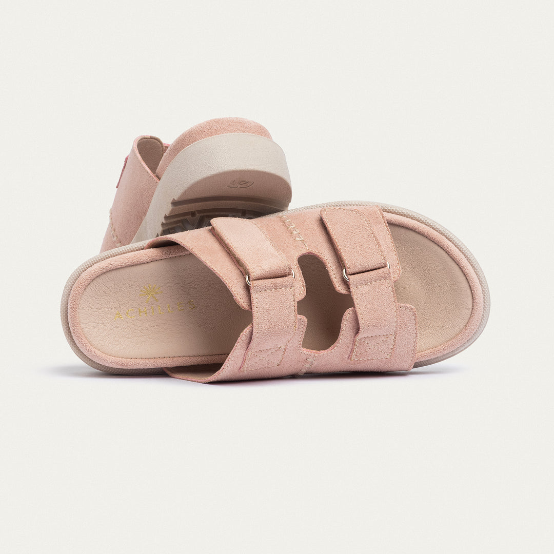 Achilles | CloudStep Double Hook & Loop Slides - Light pink