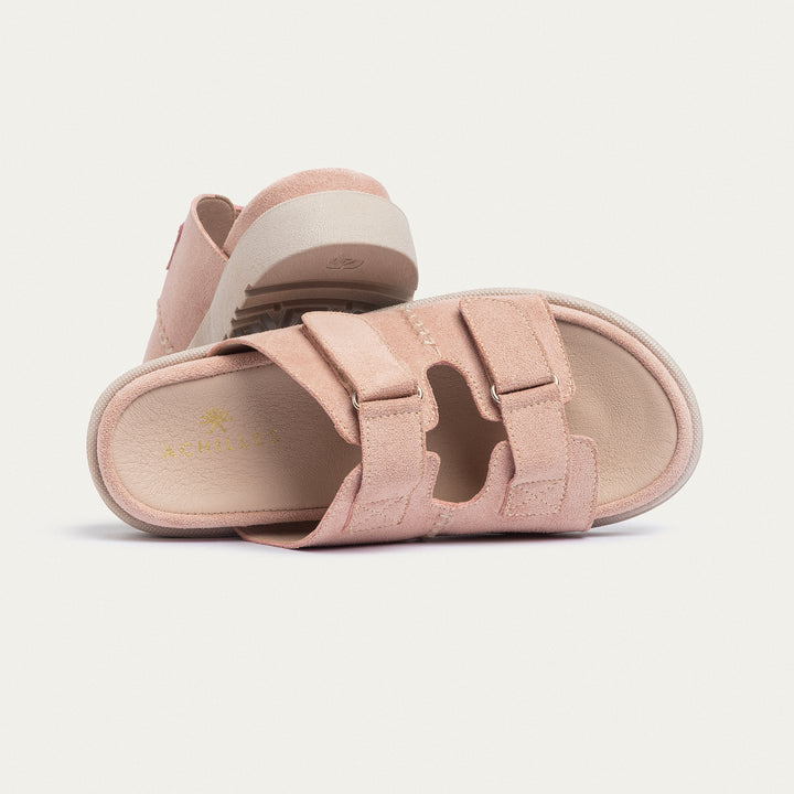 Achilles | CloudStep Double Hook & Loop Slides - Light pink