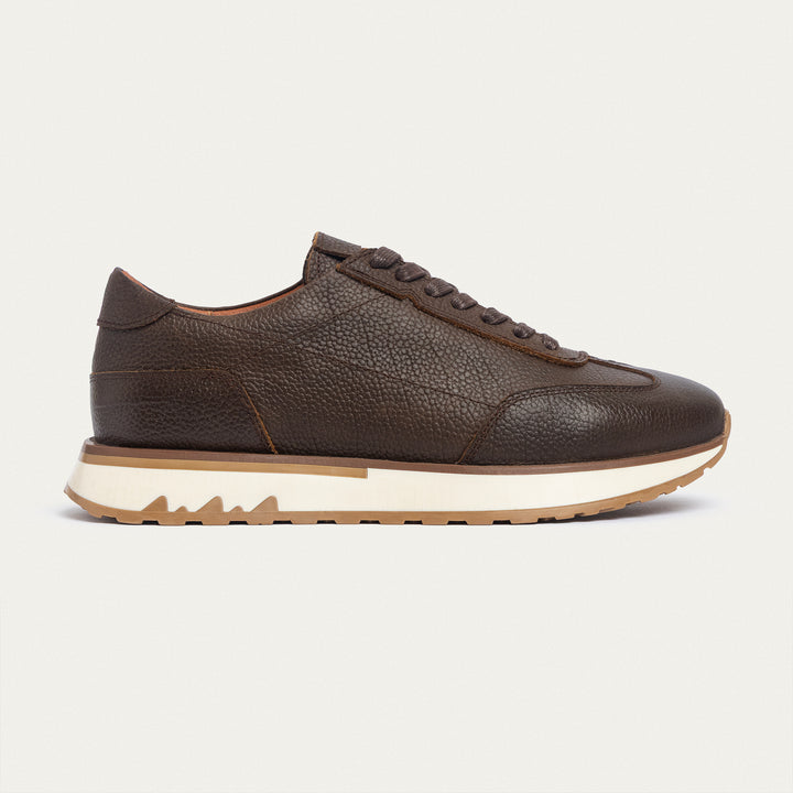 Achilles | Pro - Genuine Leather Sneakers - Textured Brown