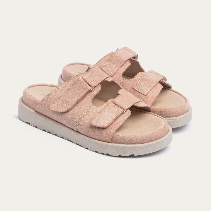 Achilles | CloudStep Double Hook & Loop Slides - Light pink