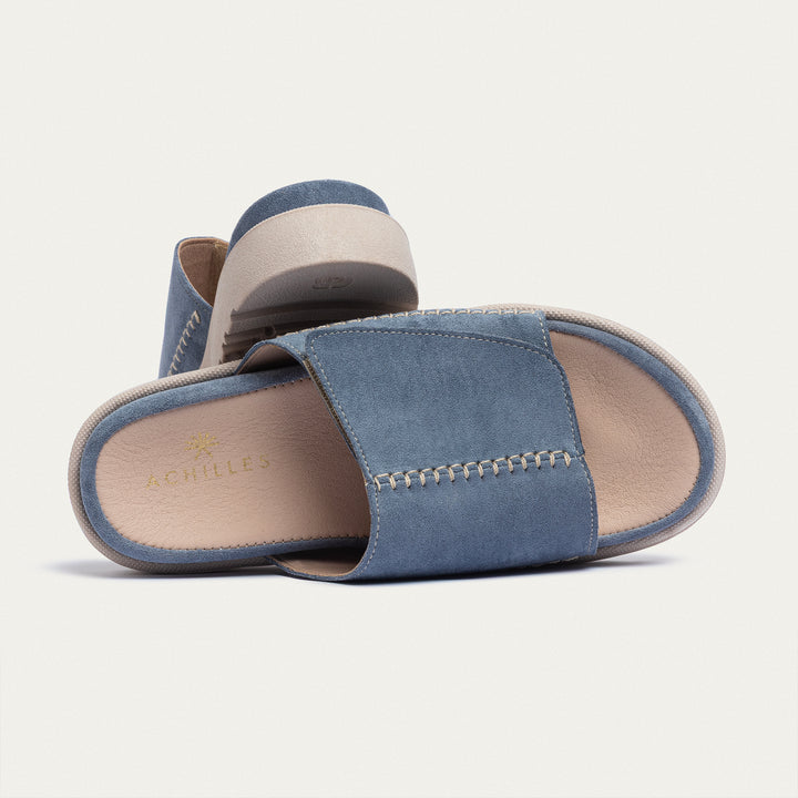 Achilles | CloudStep Stitch Slides - Chambray Blue