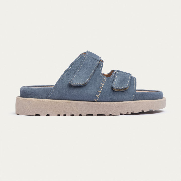 Achilles | CloudStep Double Hook & Loop Slides -  Chambray Blue