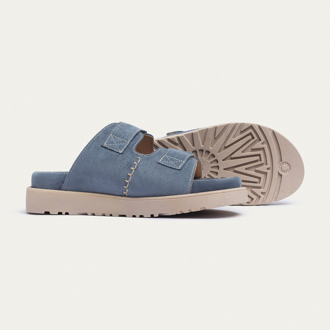 Achilles | CloudStep Double Hook & Loop Slides -  Chambray Blue