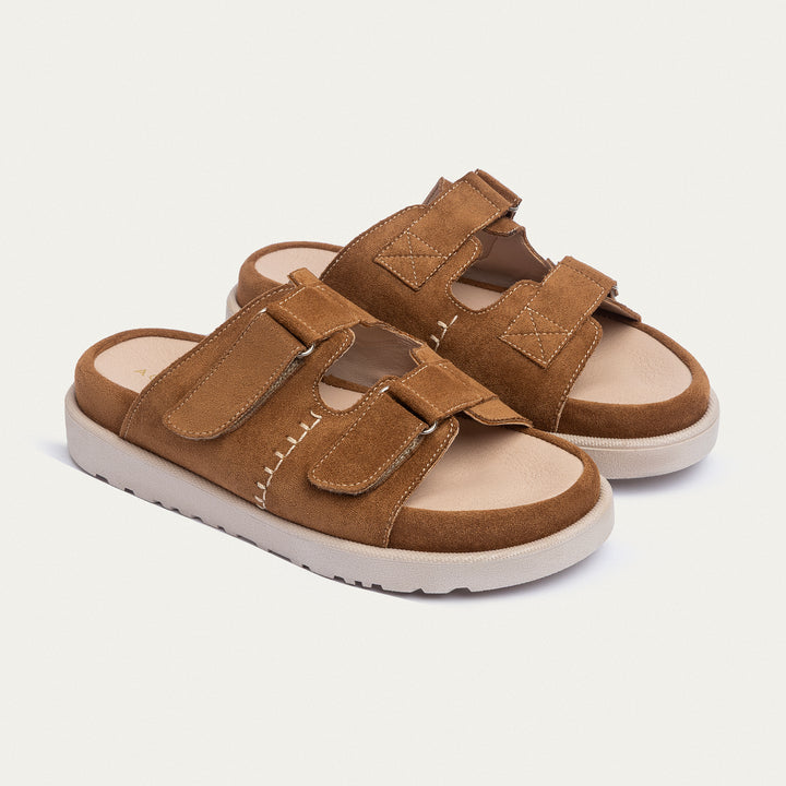 Achilles | CloudStep Double Hook & Loop Slides -  Cinnamon