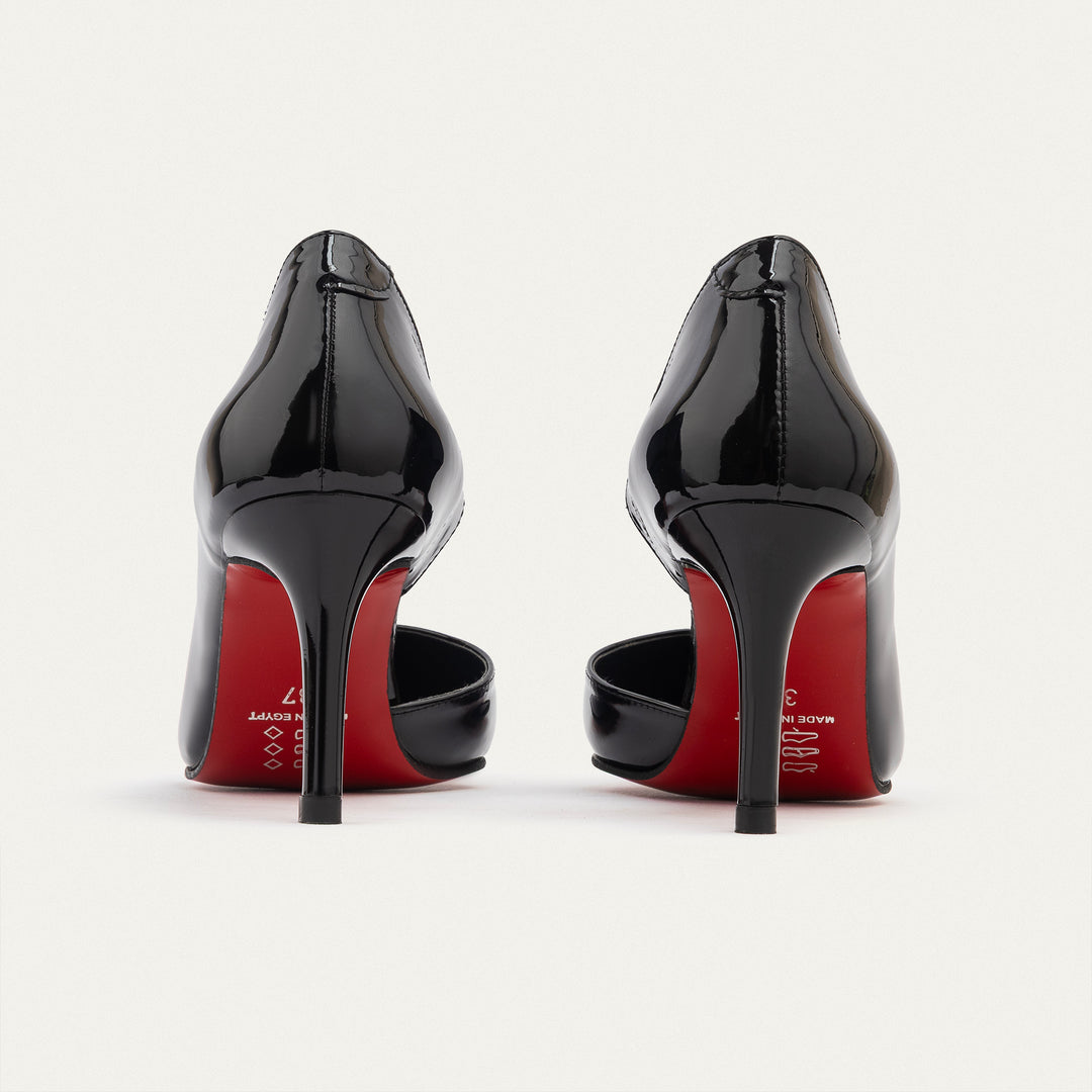 Achilles| Cut-Out Stiletto Heels - Black