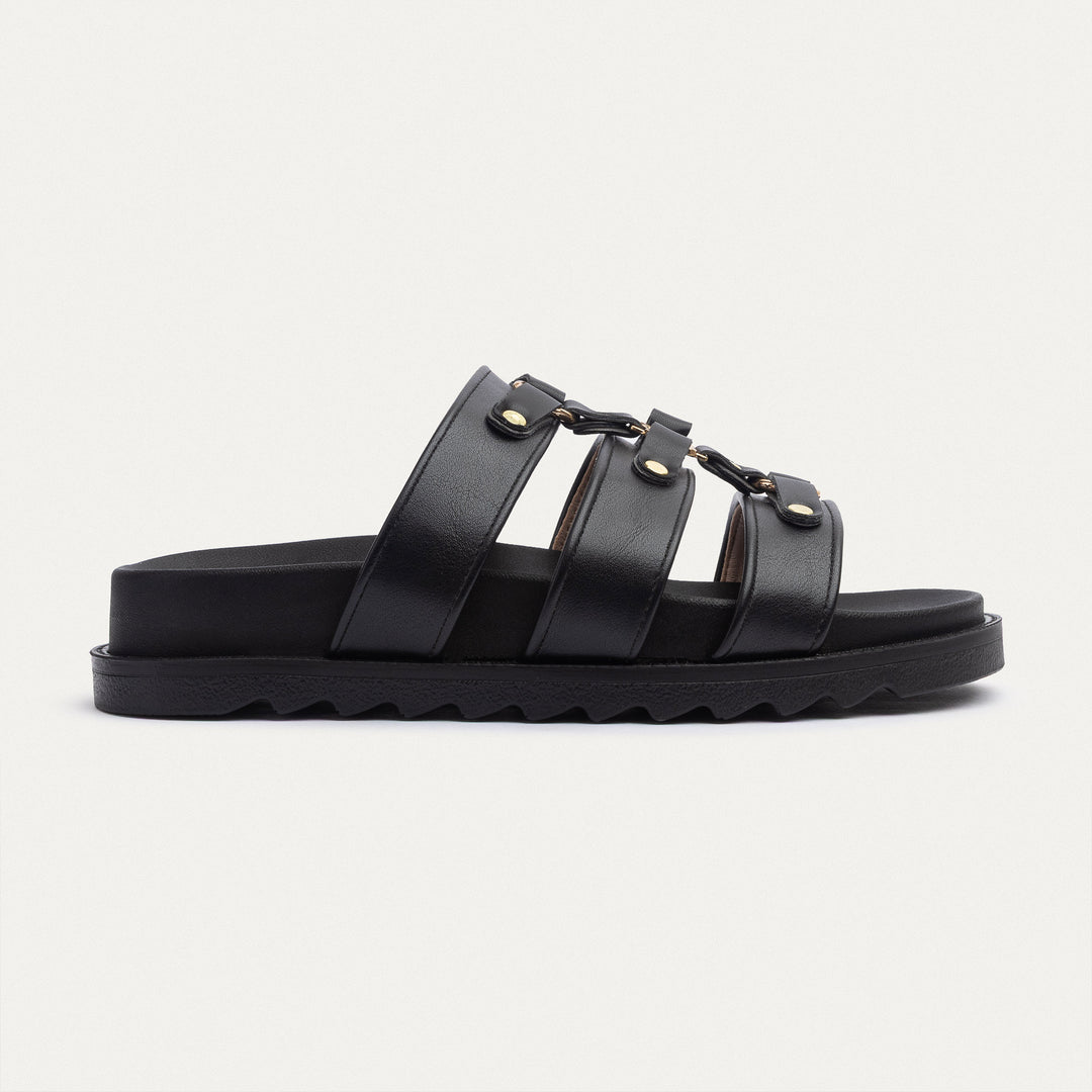 Achilles | Athena Buckle Slides - Black