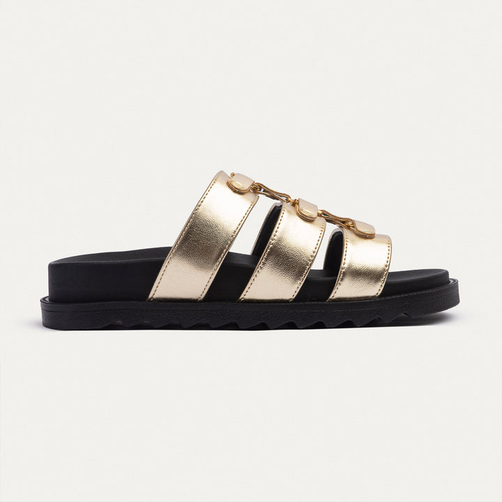 Achilles | Athena Buckle Slides - Gold