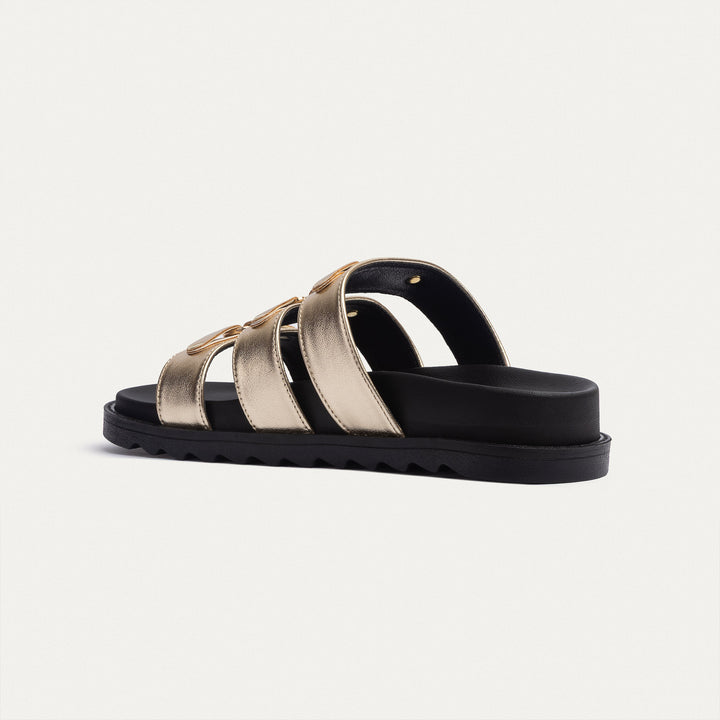 Achilles | Athena Buckle Slides - Gold