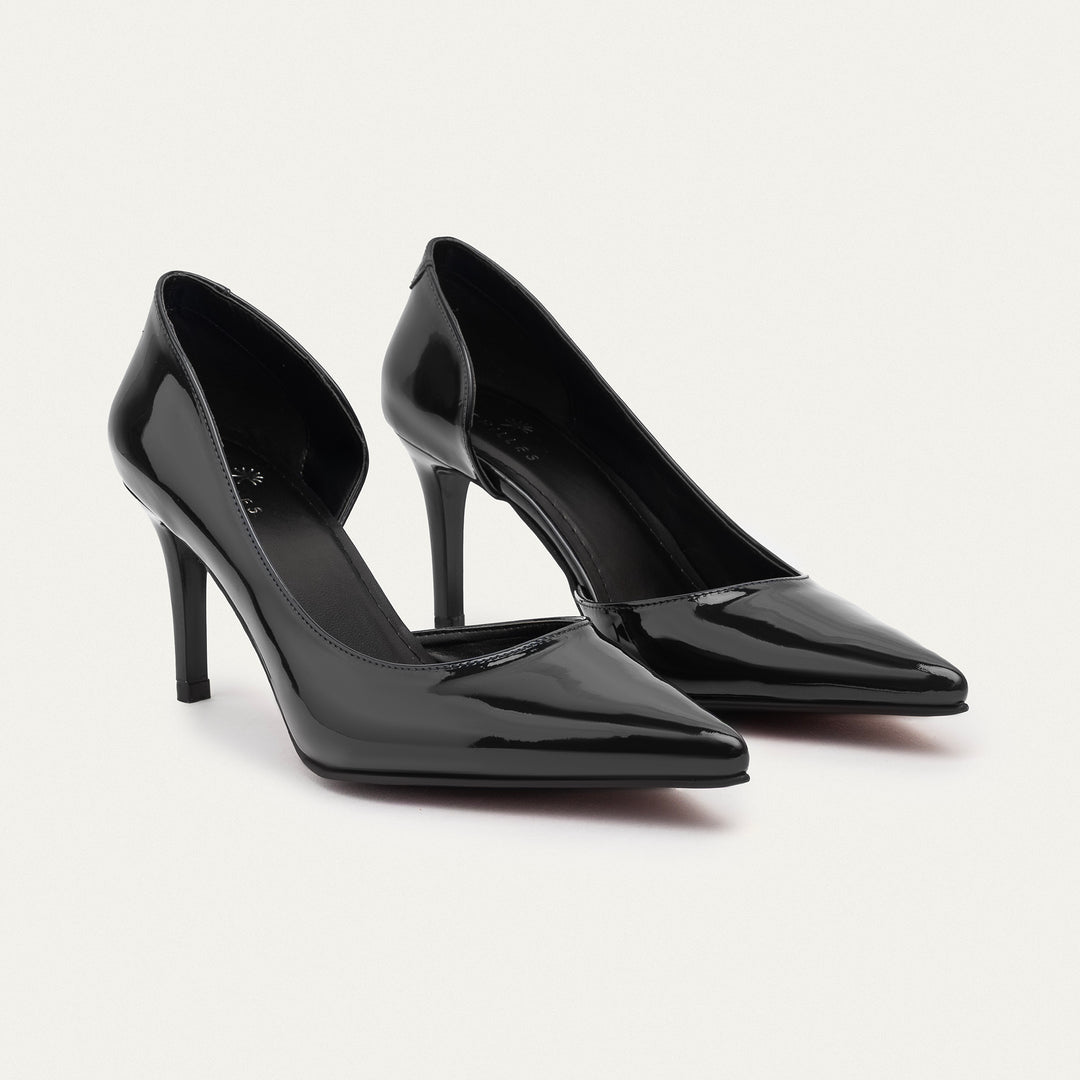 Achilles| Cut-Out Stiletto Heels - Black
