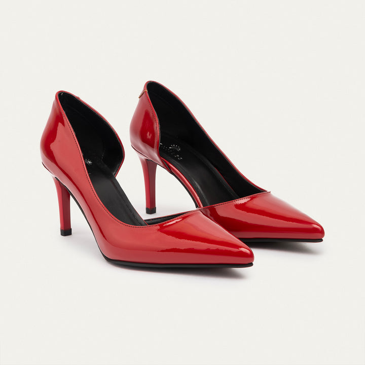 Achilles| Cut-Out Stiletto Heels - Scarlet Red