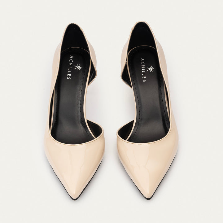 Achilles| Cut-Out Stiletto Heels - Beige