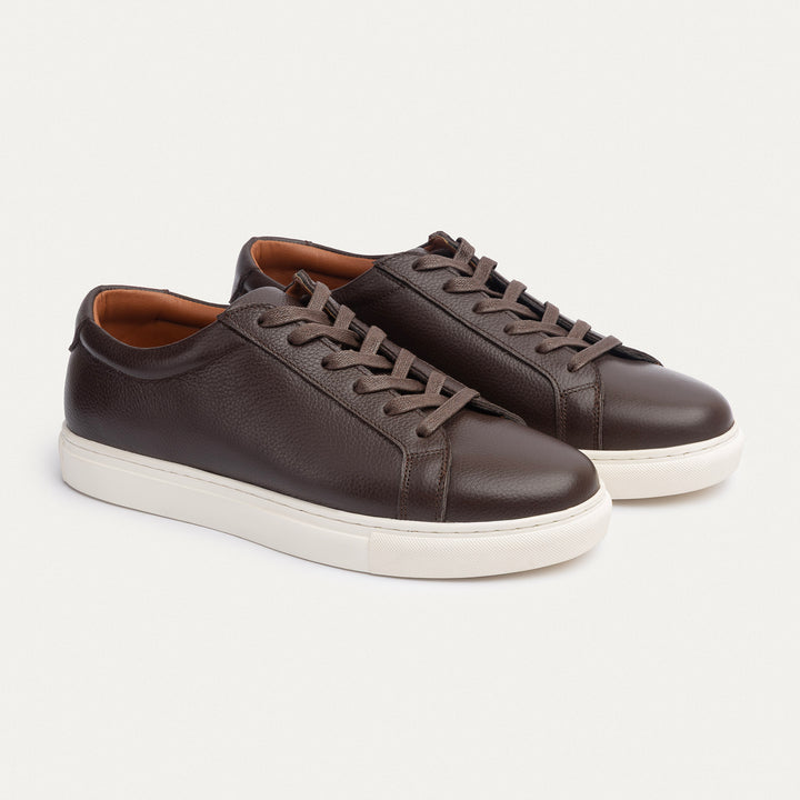 Achilles | Viale Comfort Lace-Up Men Sneakers - Textured Brown