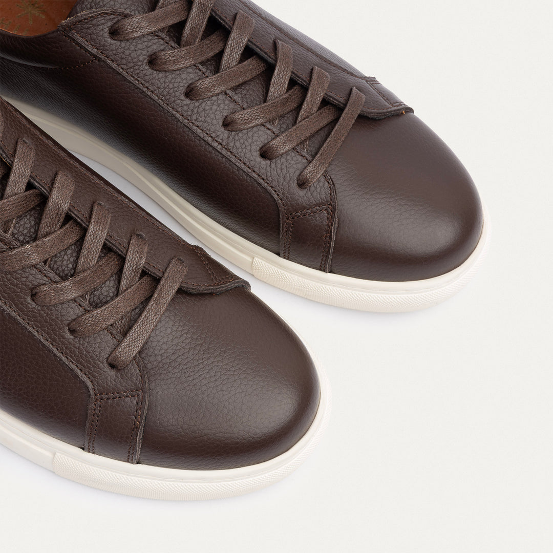 Achilles | Viale Comfort Lace-Up Men Sneakers - Textured Brown