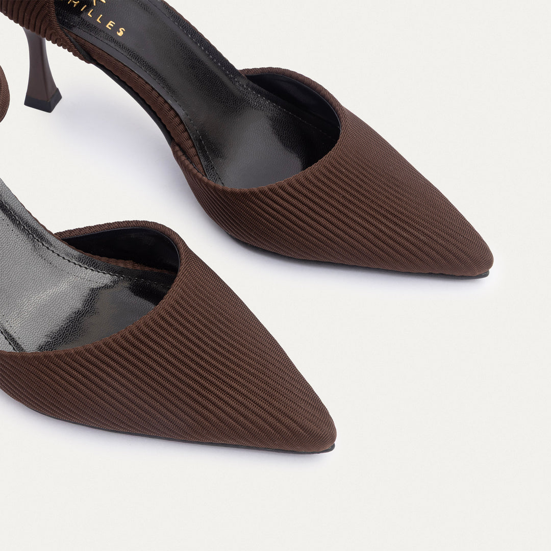 Achilles| Liana Patent Pointed Heels - Ripped Brown