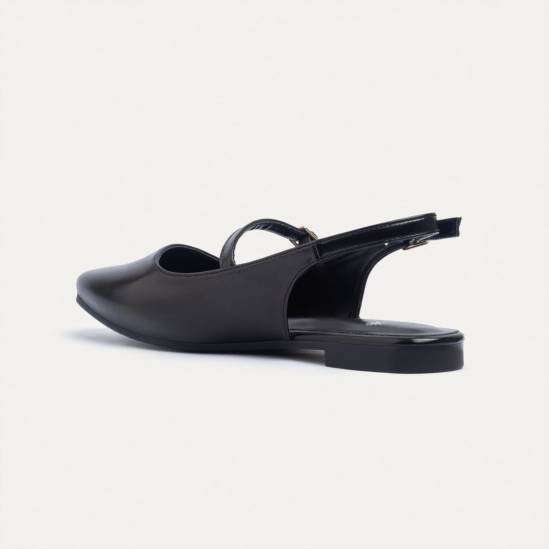Achilles | Slingback Sandals with Buckle for Women - Black