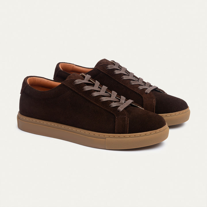 Achilles | Viale Comfort Lace-Up Men Sneakers - Suede Brown