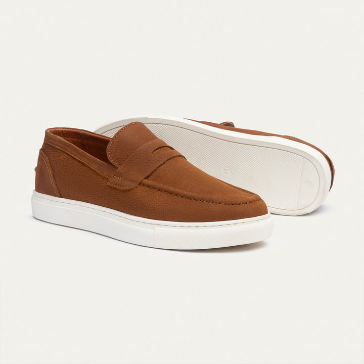 Achilles | The Urban Luxe Slip-On Loafers - Textured Cinnamon