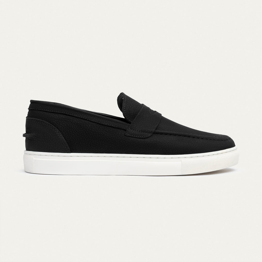 Achilles | The Urban Luxe Slip-On Loafers - Textured Black
