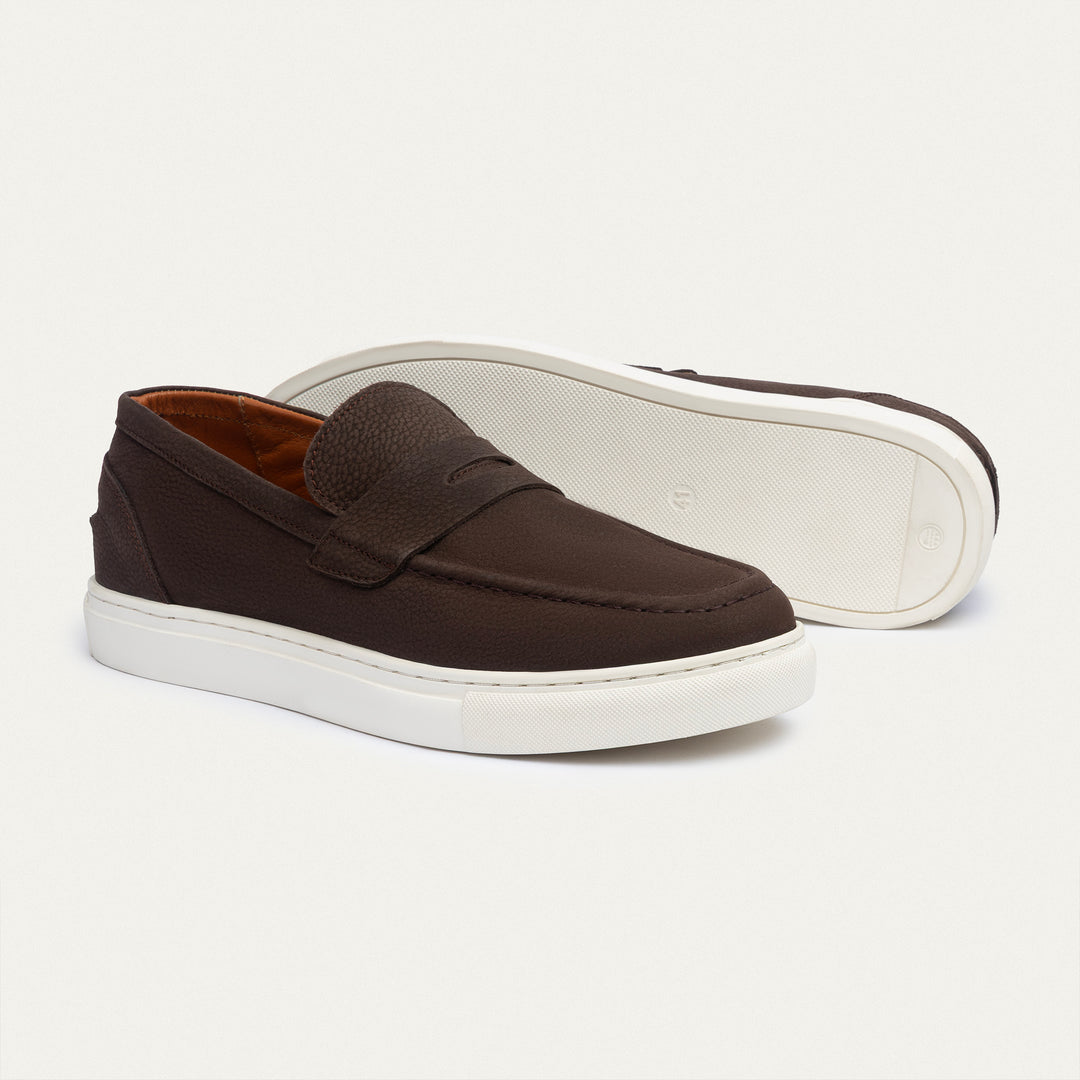 Achilles | The Urban Luxe Slip-On Loafers - Textured Brown
