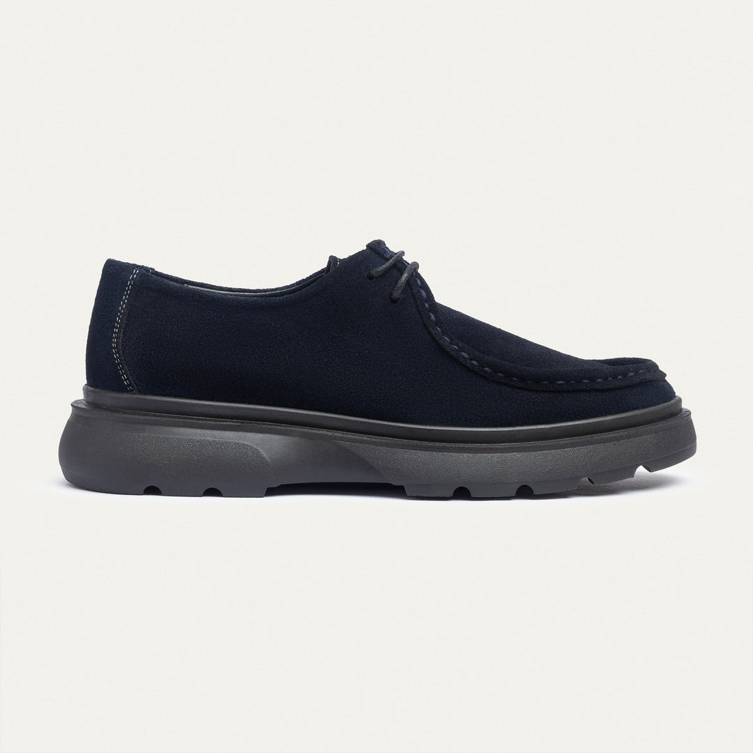 Achilles| Contour Comfort Moc-Toe Lace-Up Shoe - NavyBlue
