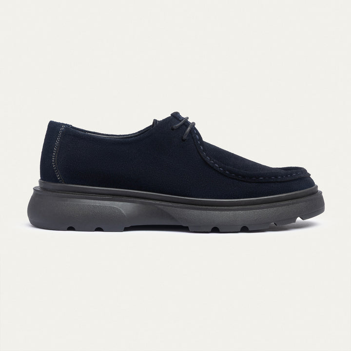 Achilles| Contour Comfort Moc-Toe Lace-Up Shoe - NavyBlue