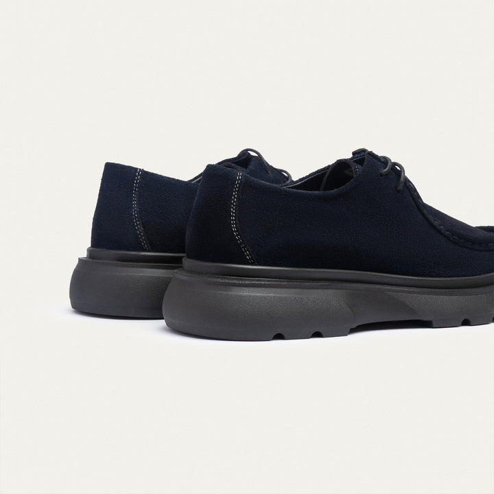Achilles| Contour Comfort Moc-Toe Lace-Up Shoe - NavyBlue