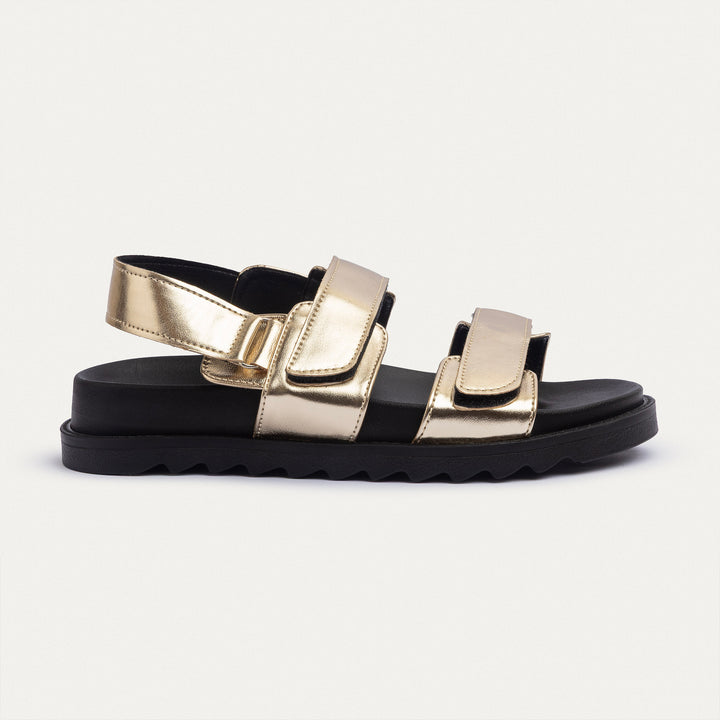 Achilles | Nova Velcro Sandal - Gold