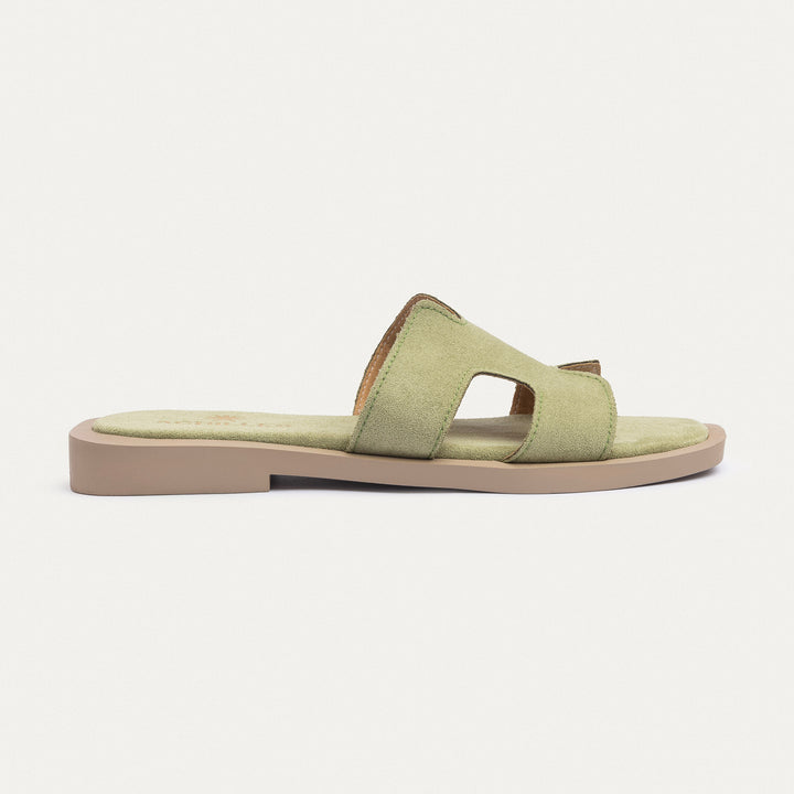 Achilles | Liana Flat Slides - Mint Green