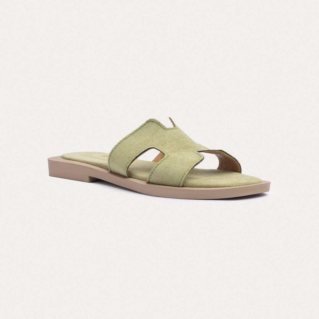 Achilles | Liana Flat Slides - Mint Green