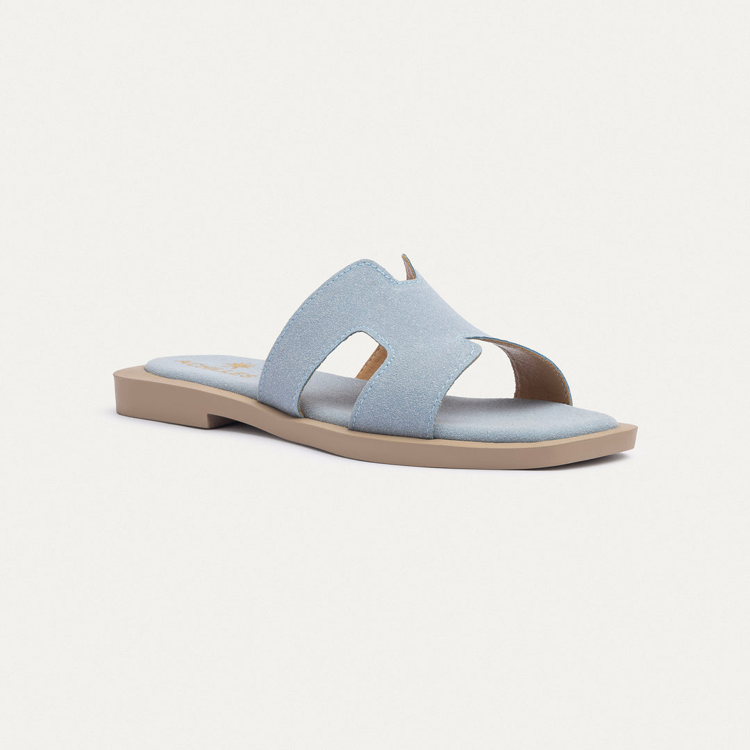 Achilles | Liana Flat Slides - SkyBlue