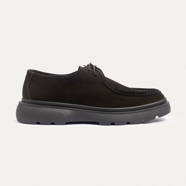 Achilles| Contour Comfort Moc-Toe Lace-Up Shoe - Dark Olive
