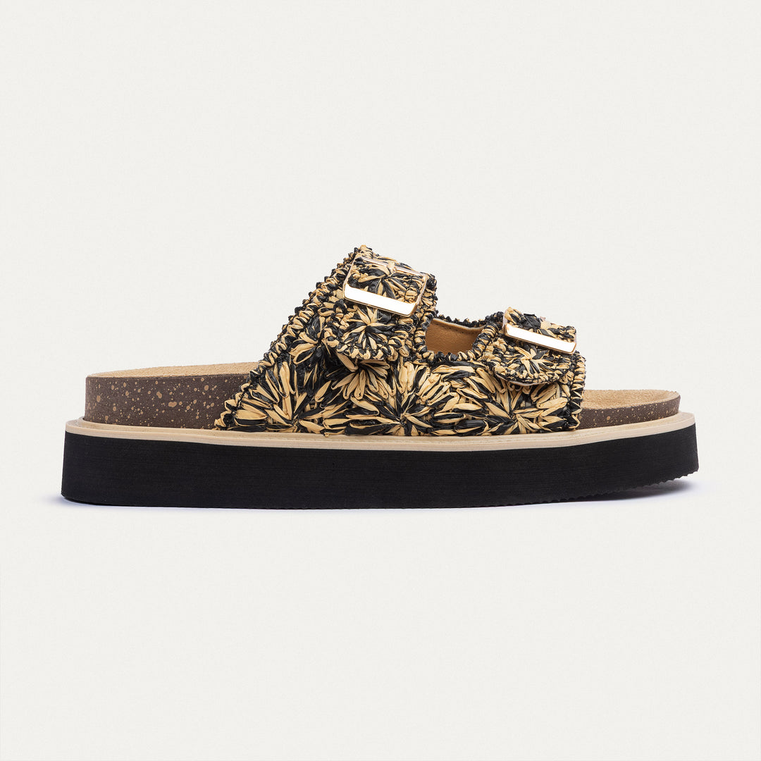 Achilles | Soleil Buckle Platform - Black