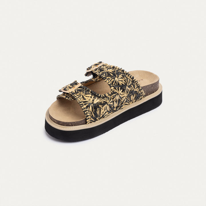 Achilles | Soleil Buckle Platform - Black