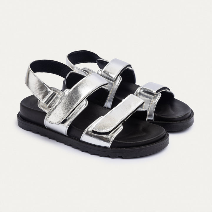 Achilles | Nova Velcro Sandal - Silver