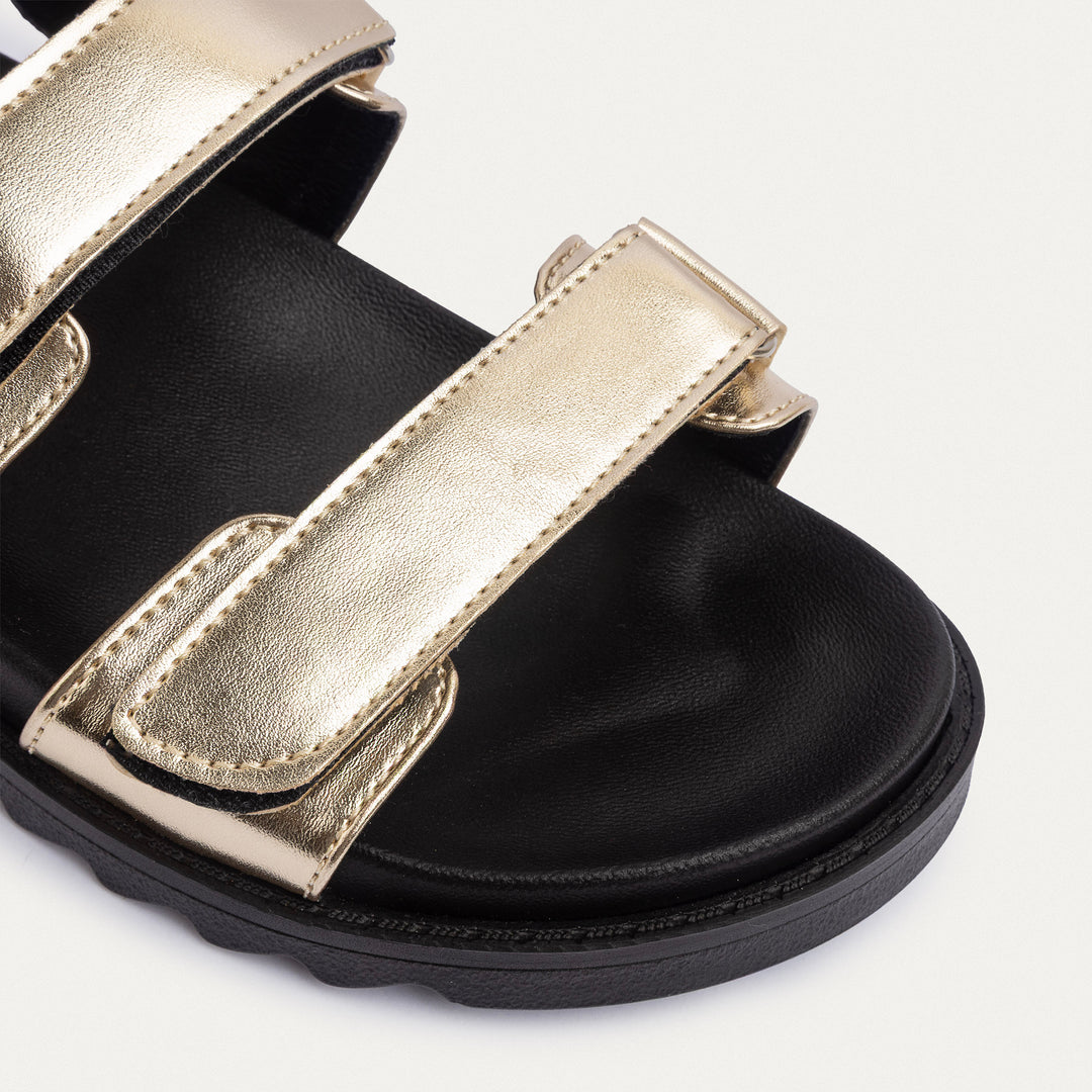 Achilles | Nova Velcro Sandal - Gold