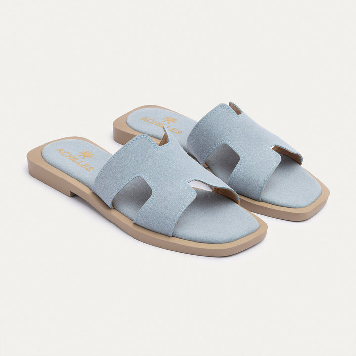 Achilles | Liana Flat Slides - SkyBlue